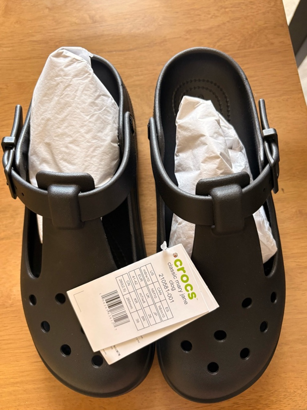 CROCS Women’s Classic Mary Jane Clogs in Black